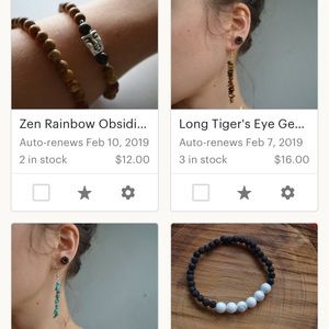 Root Essence jewelry on Etsy - handmade, natural